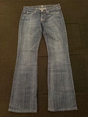 7 For All Mankind Dark Blue Flare Jeans